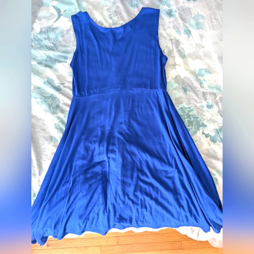 Blue Sleeveless Dress - Picture 3 of 4